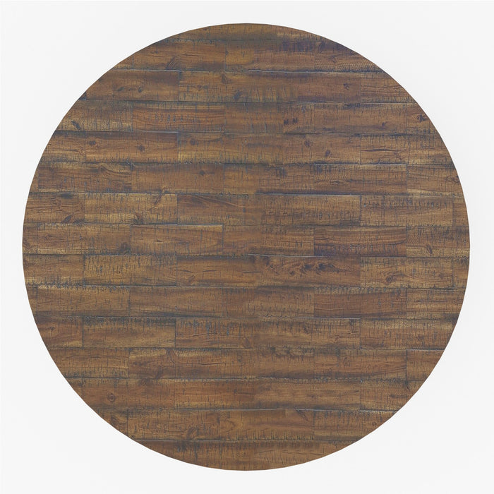Alpine Furniture Newberry Round Dining Table, Medium Brown