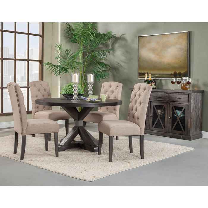 Alpine Furniture Newberry Round Dining Table, Salvaged Grey