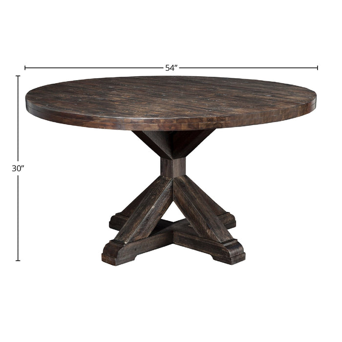 Alpine Furniture Newberry Round Dining Table, Salvaged Grey