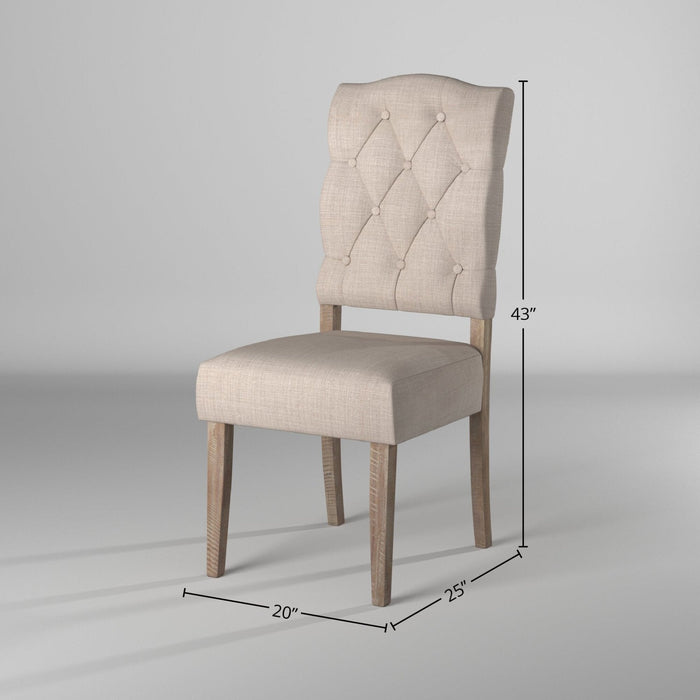 Alpine Furniture Newberry Side Chairs, Weathered Natural