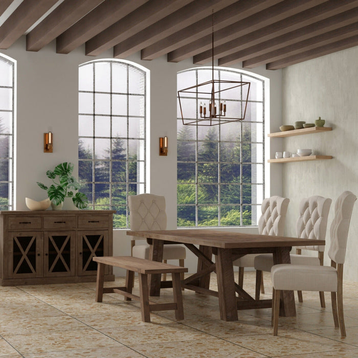 Alpine Furniture Newberry Side Chairs, Weathered Natural