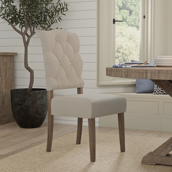 Alpine Furniture Newberry Side Chairs, Weathered Natural