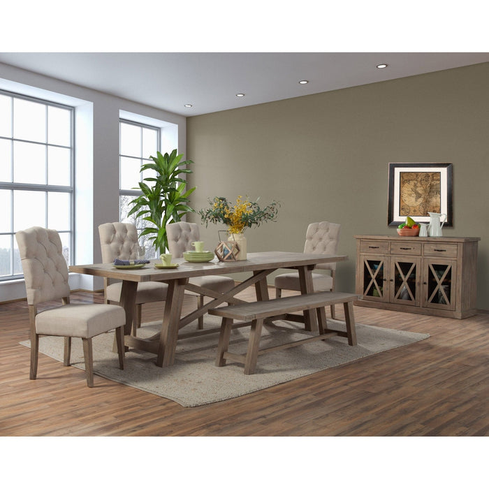 Alpine Furniture Newberry Side Chairs, Weathered Natural