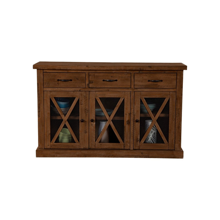 Alpine Furniture Newberry Sideboard, Medium Brown