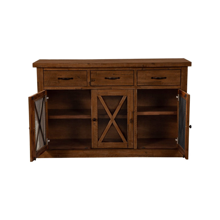 Alpine Furniture Newberry Sideboard, Medium Brown