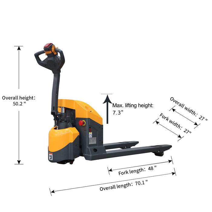 Xilin CBD15WE-19BC electric pallet jack rear view