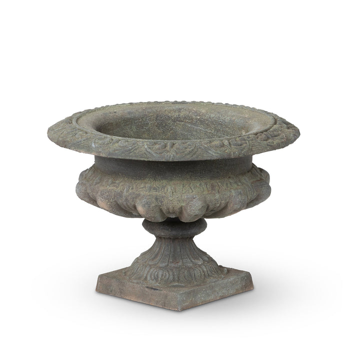 Park Hill Collection Classic Cast Iron Garden Urn: Handcrafted Antique Finish for Timeless Elegance in Your Garden Design
