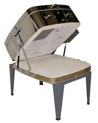 Olympic Kilns GF3ETLC Square Glass Kiln with Clamshell Lid, photo 4