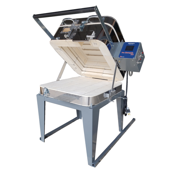 Olympic Kilns Quatro 16 TLC 120V Square Glass Kiln with Clamshell Lid, photo 4