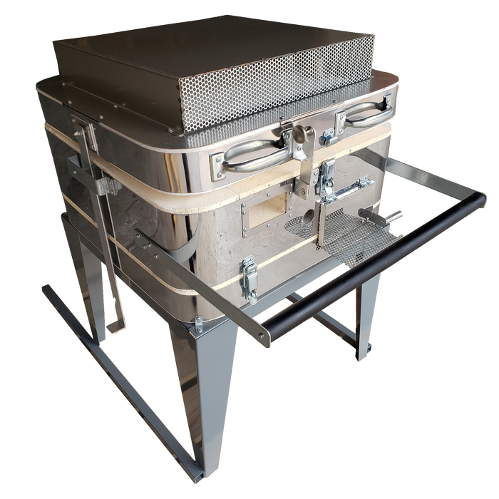 Olympic Kilns Quatro 16 TLC 120V Square Glass Kiln with Clamshell Lid, photo 6