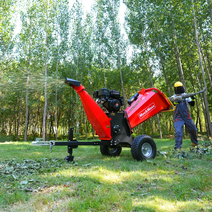 6 inch E-start ZONSEN 459cc 15hp Gasoline Engine Powered Drum Wood Chipper , P4206