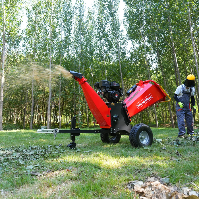 6 inch E-start ZONSEN 459cc 15hp Gasoline Engine Powered Drum Wood Chipper , P4206