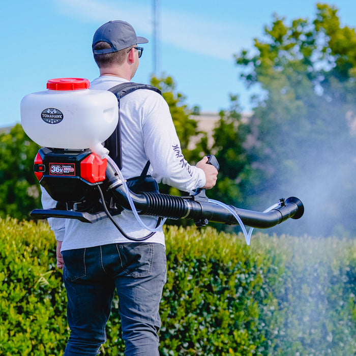 4 Gal Battery Powered Backpack Mosquito Fogger Sprayer 36V for Pest Control Ticks, Fleas, Flies, and Mosquitoes - side view