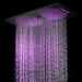 Pisa 16"x28" Matte Black LED Showerhead By Cascada Showers - Side View