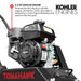 Tomahawk Power Vibratory Plate Compactor Tamper with Kohler Engine for Dirt Gravel Soil Compaction - Dimensions
