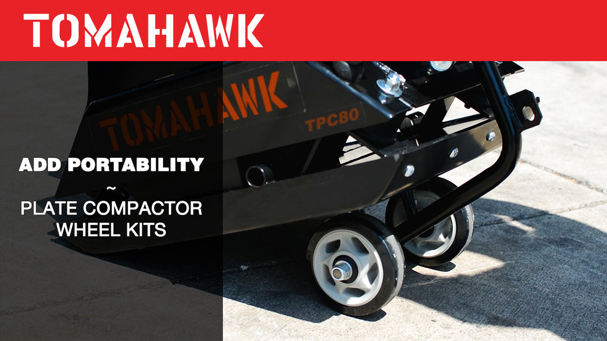 Tomahawk Power Vibratory Plate Compactor Tamper with Kohler Engine for Dirt Gravel Soil Compaction - Lifestyle View