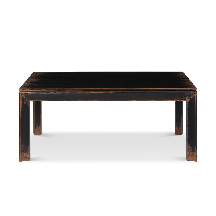 Avery Dining Table - Rustic Modern Design in Antique Black, Solid Reclaimed Pine, Seats Six Comfortably