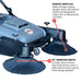 Tomahawk Power Commercial 38" Push Sweeper with Triple Power Brooms Concrete Vibrators - Installation View