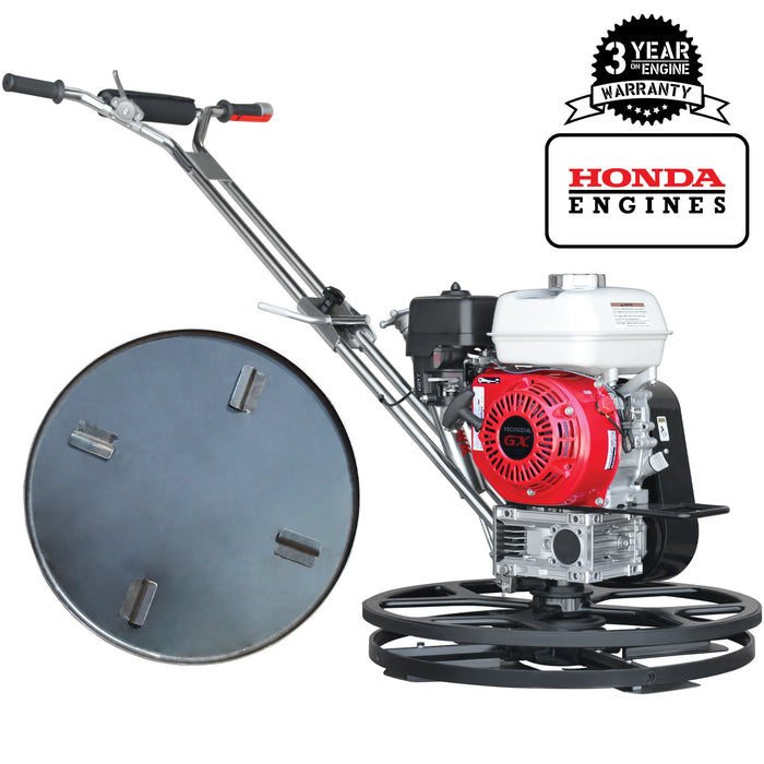 Tomahawk Power 24" Concrete Power Trowel Edger 5.5HP Honda Float Pan Blade Screed Finishing Tool - Product Image 8