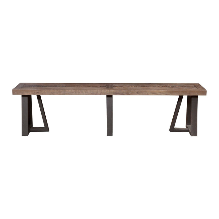 Alpine Furniture Prairie Dining Bench, Natural/Black