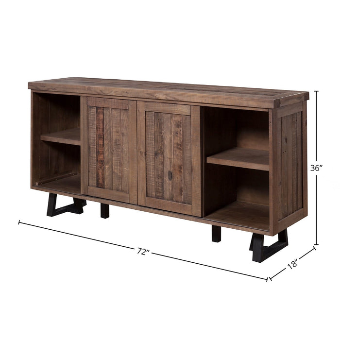 Alpine Furniture Prairie Sideboard, Natural/Black