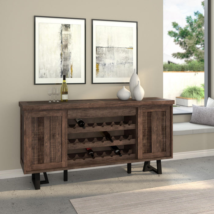 Alpine Furniture Prairie Sideboard, Natural/Black