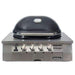 Primo All-In-One Oval G 420 Ceramic Gas Grill PGGXLC (Cart-Mounted) - Side View