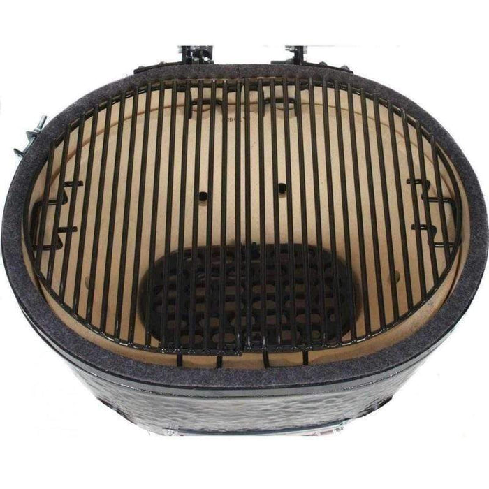 Primo Jack Daniel's Edition Oval XL 400 Ceramic Charcoal Grill PGCXLHJ - Side View