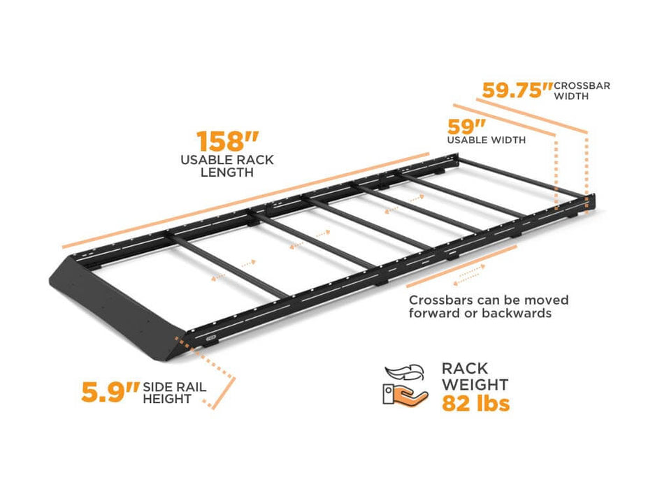 Flatline Van Co. 2014-2026 Ram ProMaster Van Low Pro Roof Rack 159" High Roof Extended – image 8 of 11