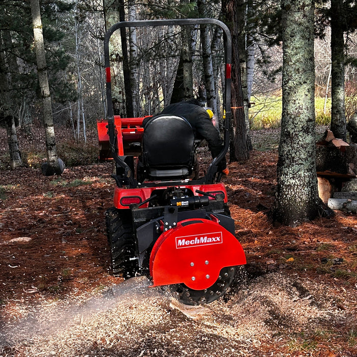 3-Point PTO Stump Grinder & 48'' PTO Flail Mower Combo, SG24&EFS48 — detail view