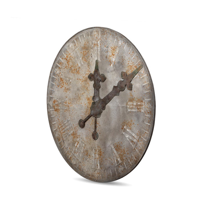 Park Hill Collection State Capitol Clock Face Relic - Stunning Distressed Rust Iron Wall Art for Unique Home Decor
