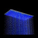 Cascada 8"x16" Stainless Steel Rainfall LED Shower Head - Close-Up