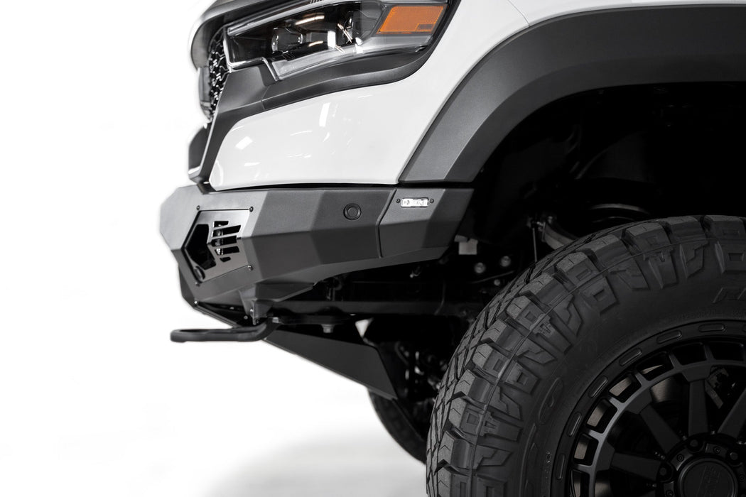 Addictive Desert Designs 2021-2024 RAM 1500 TRX Bomber Front Bumper (20 Inch Lights) – on the trail, image 10 of 10