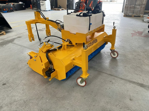 RAMEX DuoSweep bucket sweeper in the workshop, front view
