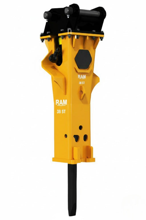 RAMEX RAM hydraulic breaker studio profile view, representative photo