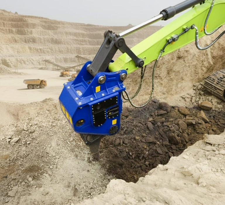 RAMEX RVR vibro ripper digging into hard ground
