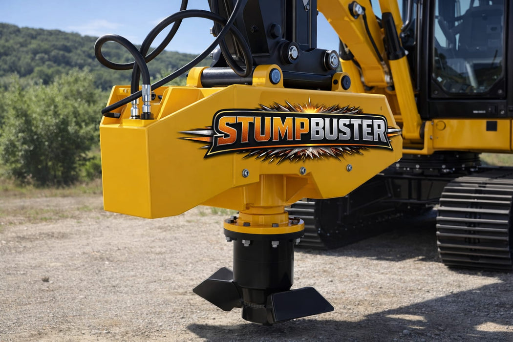 RAMEX Stumpbuster stump grinder, close-up of the cutting head