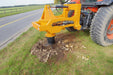 RAMEX Stumpbuster stump grinder grinding a stump on a roadside verge