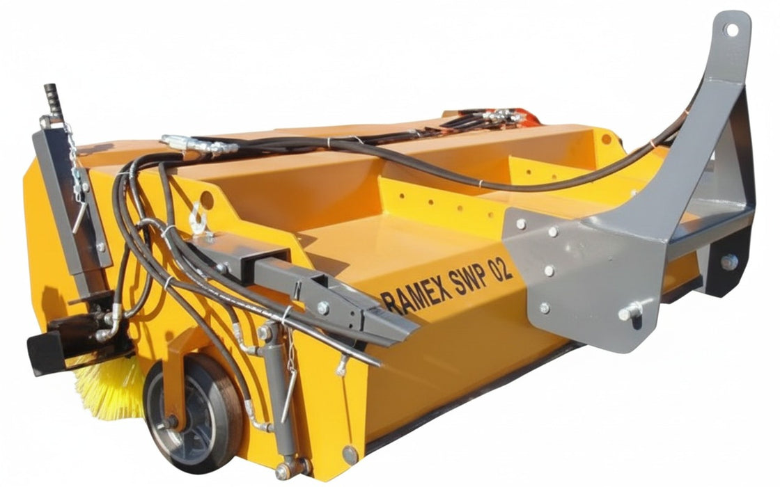 RAMEX SWP tractor sweeper with collecting bucket, studio view