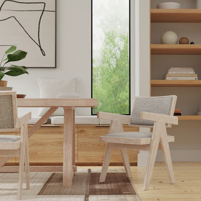 Alpine Furniture Raquel Set of 2 Side Chairs, Driftwood