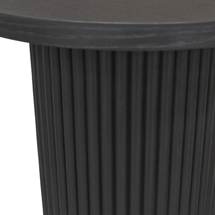 Alpine Furniture Cleo Reba Round End Table, Black