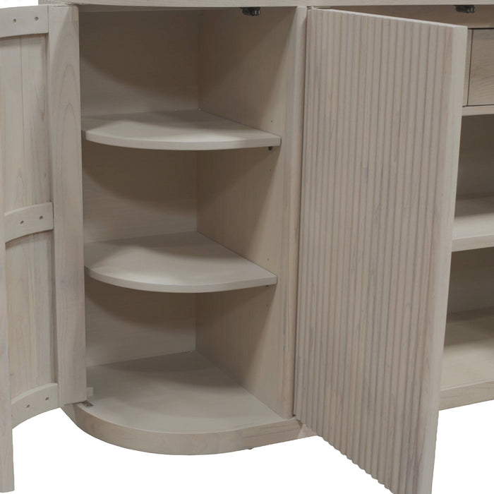 Alpine Furniture Reba Sideboard, White Wash