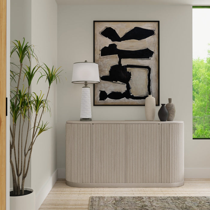 Alpine Furniture Reba Sideboard, White Wash