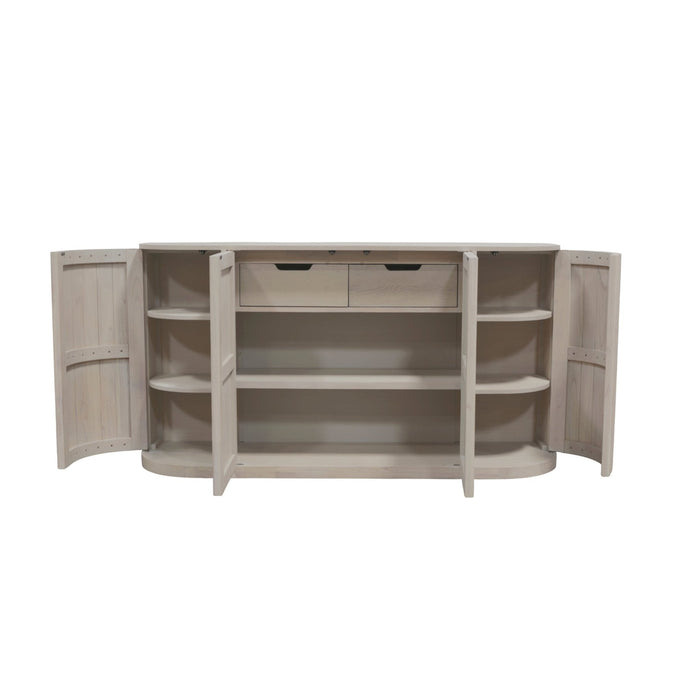 Alpine Furniture Reba Sideboard, White Wash