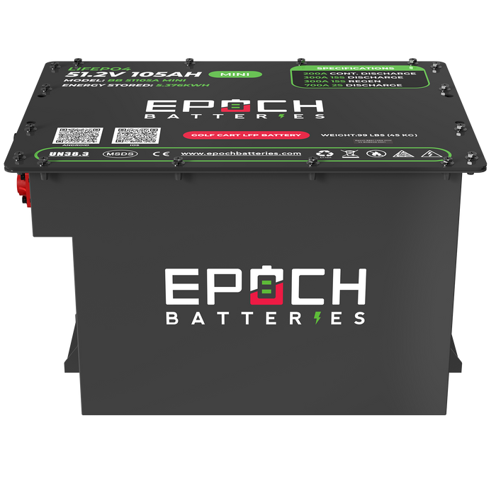 Epoch 48V 105Ah LiMax Series golf cart kit — installation example