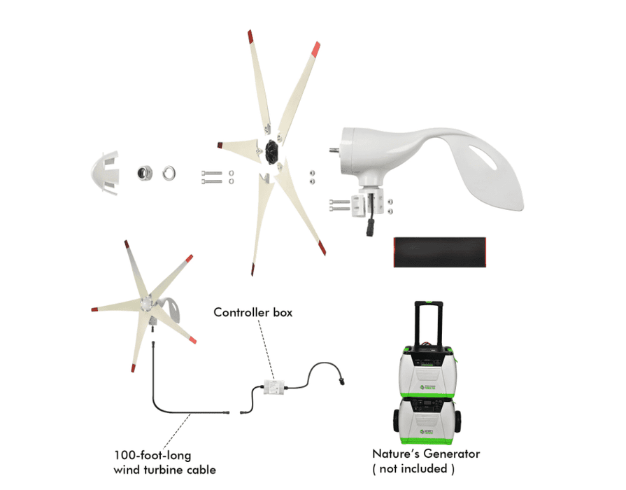 Nature's Generator Refurbished - Nature's Generator 150W Wind Turbine, view 5