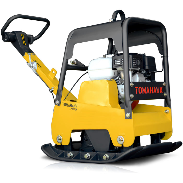 6.5 HP Honda Reverse Hydraulic Plate Compactor for Asphalt, Aggregate, Cohesive Soil Compaction - front view