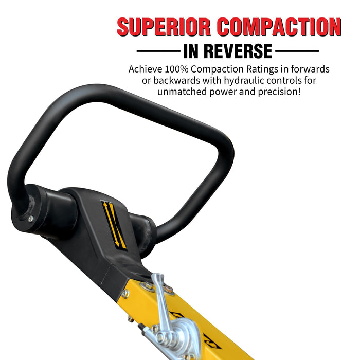 6.5 HP Honda Reverse Hydraulic Plate Compactor for Asphalt, Aggregate, Cohesive Soil Compaction - lifestyle in-use