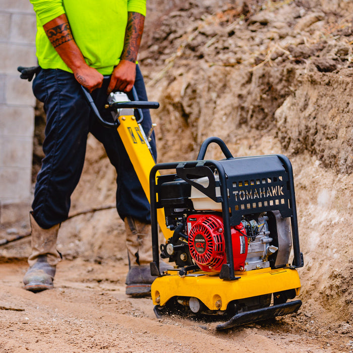 5.5 HP Honda Reverse Plate Compactor 19x14 Plate for Asphalt, Aggregate, Cohesive Soil Compaction - feature highlight