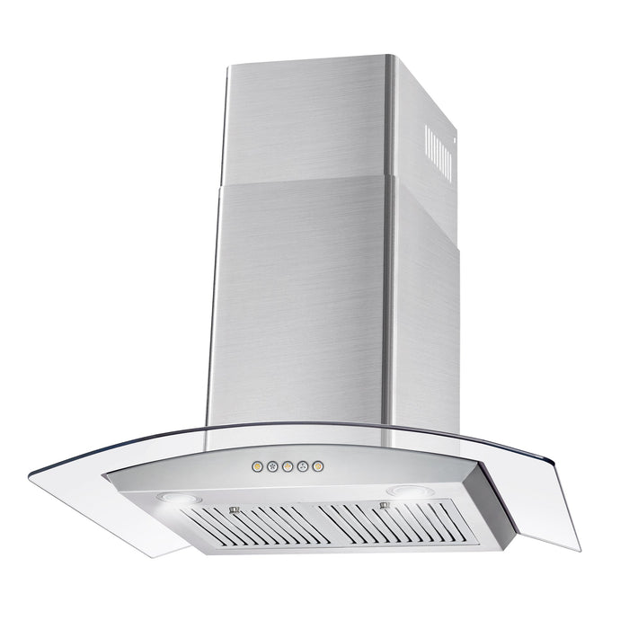 Cosmo 4-Piece Appliance Package - 30-Inch Gas Range, Wall Mount Range Hood, Dishwasher and Refrigerator in Stainless Steel (COS-4PKG-048) Cosmo